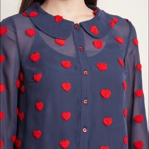 MODCLOTH heart print blouse